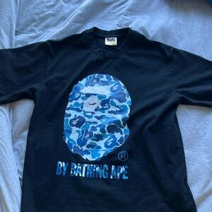 Black and Blue Bape tee